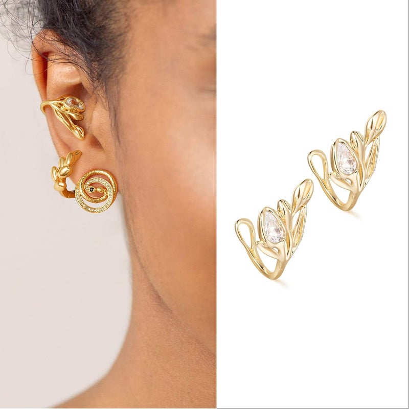 MYEARS Women Ear Cuff Earring Gold Non Pierced Ear Cartilage Clip on Wrap Hoop 14K Gold Filled Tiny Boho Beach Simple Minimalist Delicate Handmade Hypoallergenic Jewelry Gift-Sold as Single/Pair - Image 3